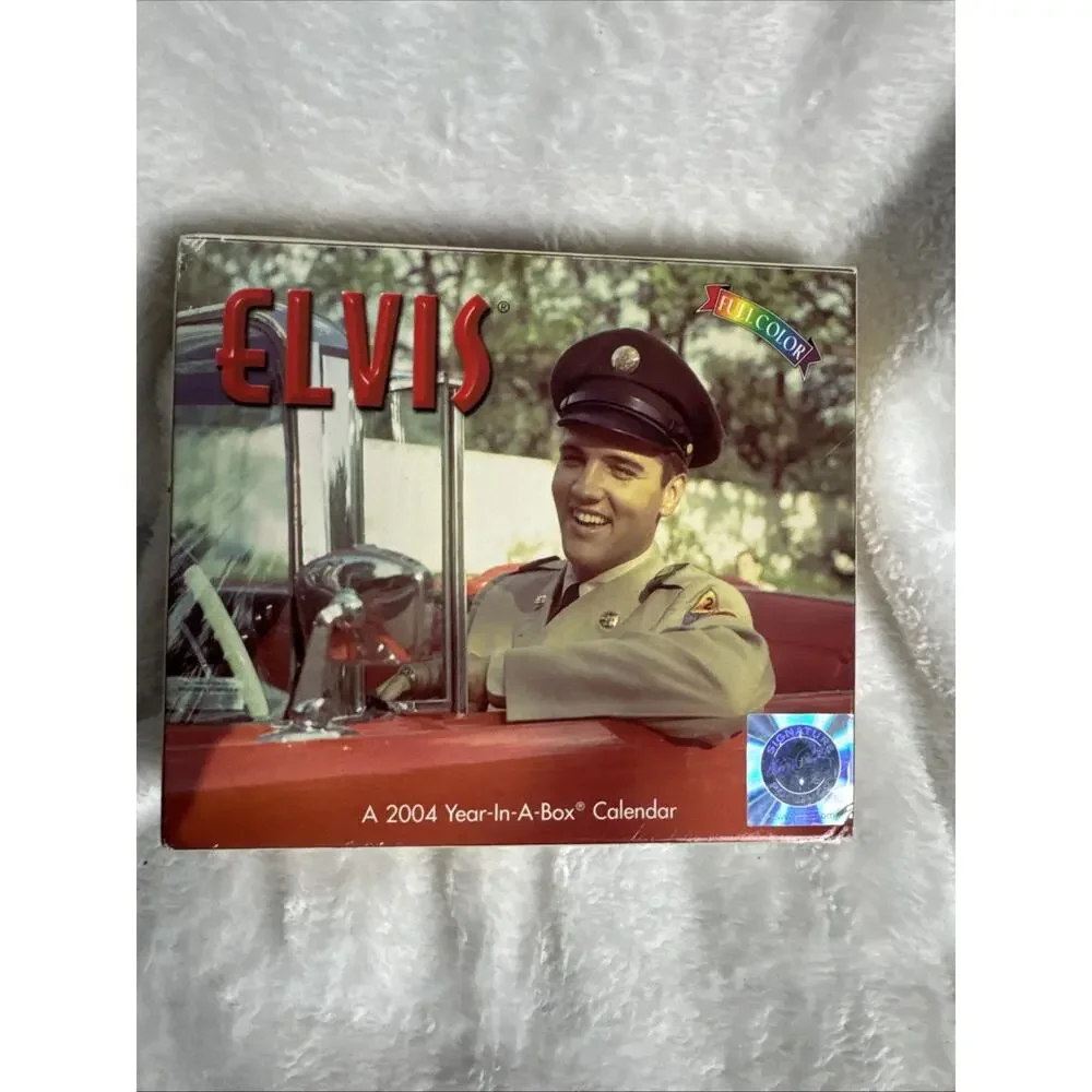 Elvis Presley 2004 A Year-in-a-Box Calendar Full Color Desk Calendar NEW NIB